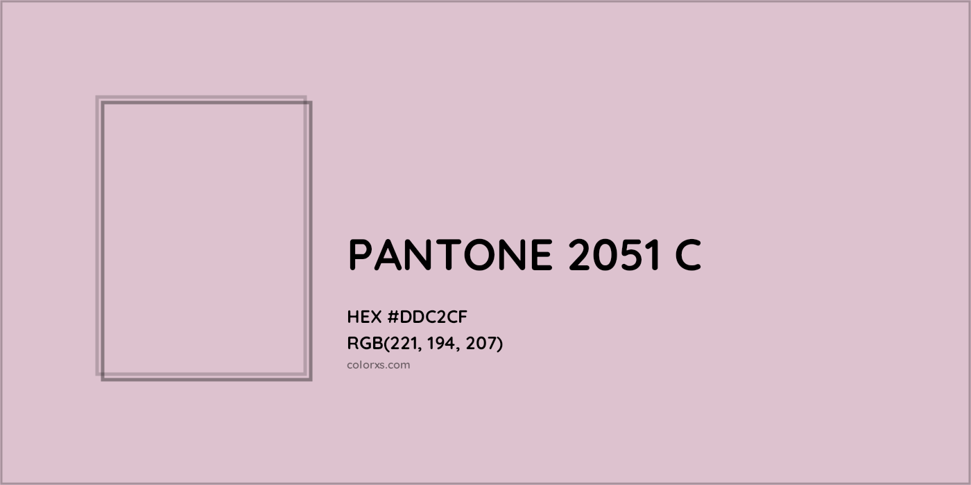 HEX #DDC2CF PANTONE 2051 C CMS Pantone PMS - Color Code