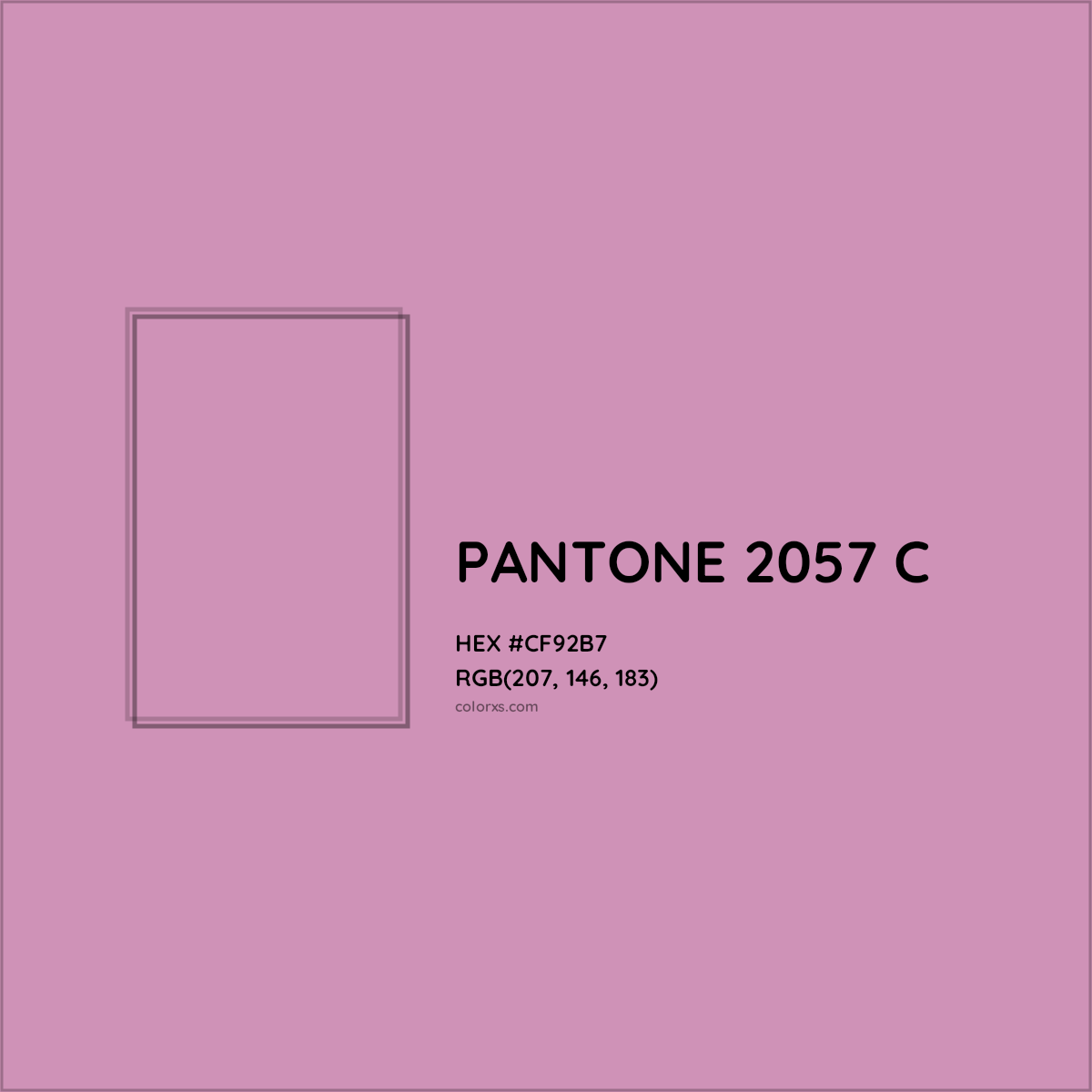 HEX #CF92B7 PANTONE 2057 C CMS Pantone PMS - Color Code