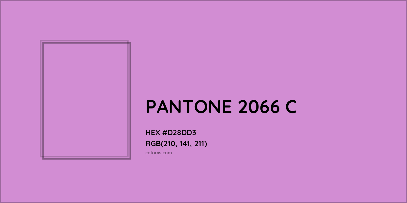 HEX #D28DD3 PANTONE 2066 C CMS Pantone PMS - Color Code