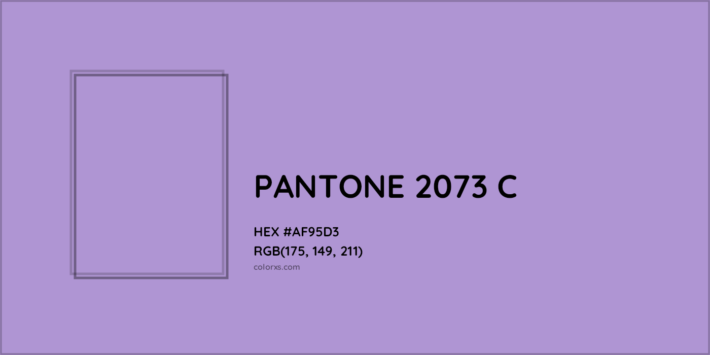 HEX #AF95D3 PANTONE 2073 C CMS Pantone PMS - Color Code
