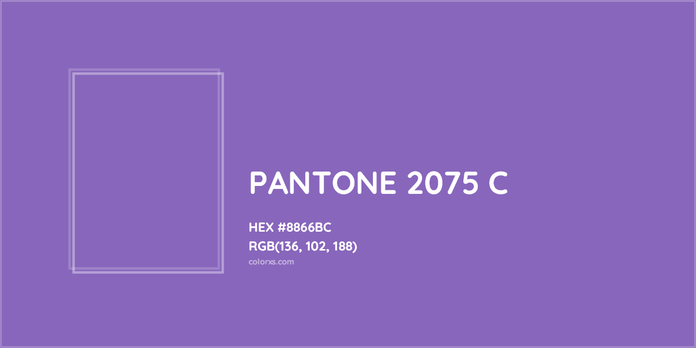 HEX #8866BC PANTONE 2075 C CMS Pantone PMS - Color Code