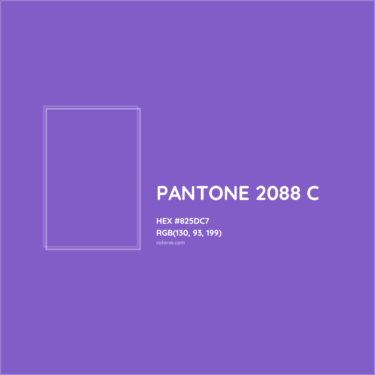 HEX #825DC7 PANTONE 2088 C CMS Pantone PMS - Color Code