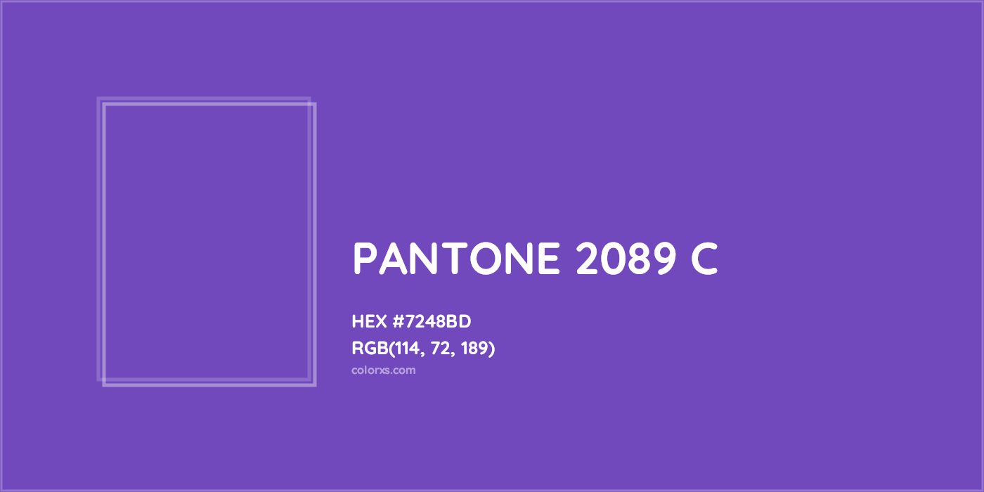 HEX #7248BD PANTONE 2089 C CMS Pantone PMS - Color Code
