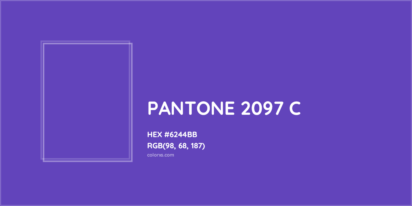 HEX #6244BB PANTONE 2097 C CMS Pantone PMS - Color Code