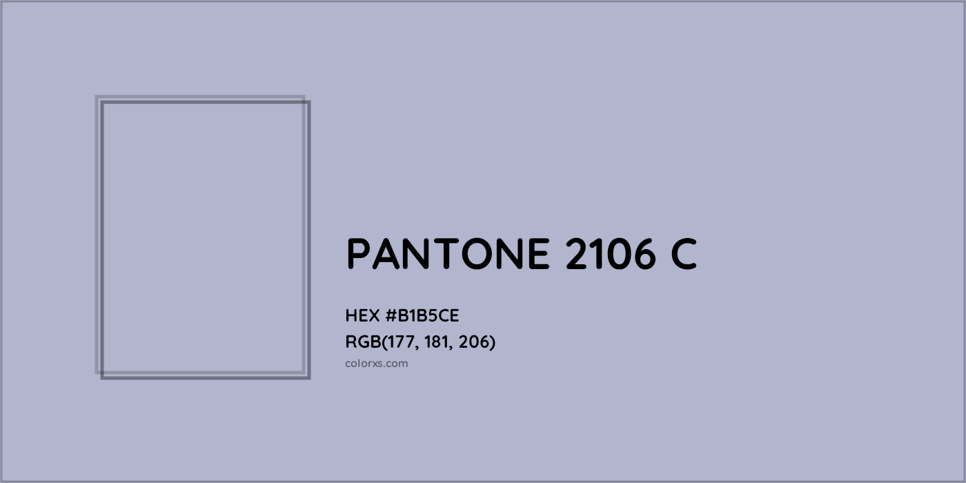 HEX #B1B5CE PANTONE 2106 C CMS Pantone PMS - Color Code