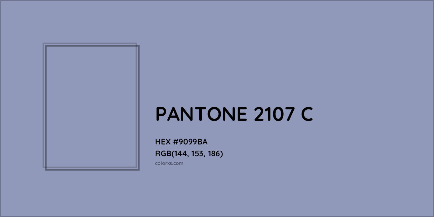 HEX #9099BA PANTONE 2107 C CMS Pantone PMS - Color Code