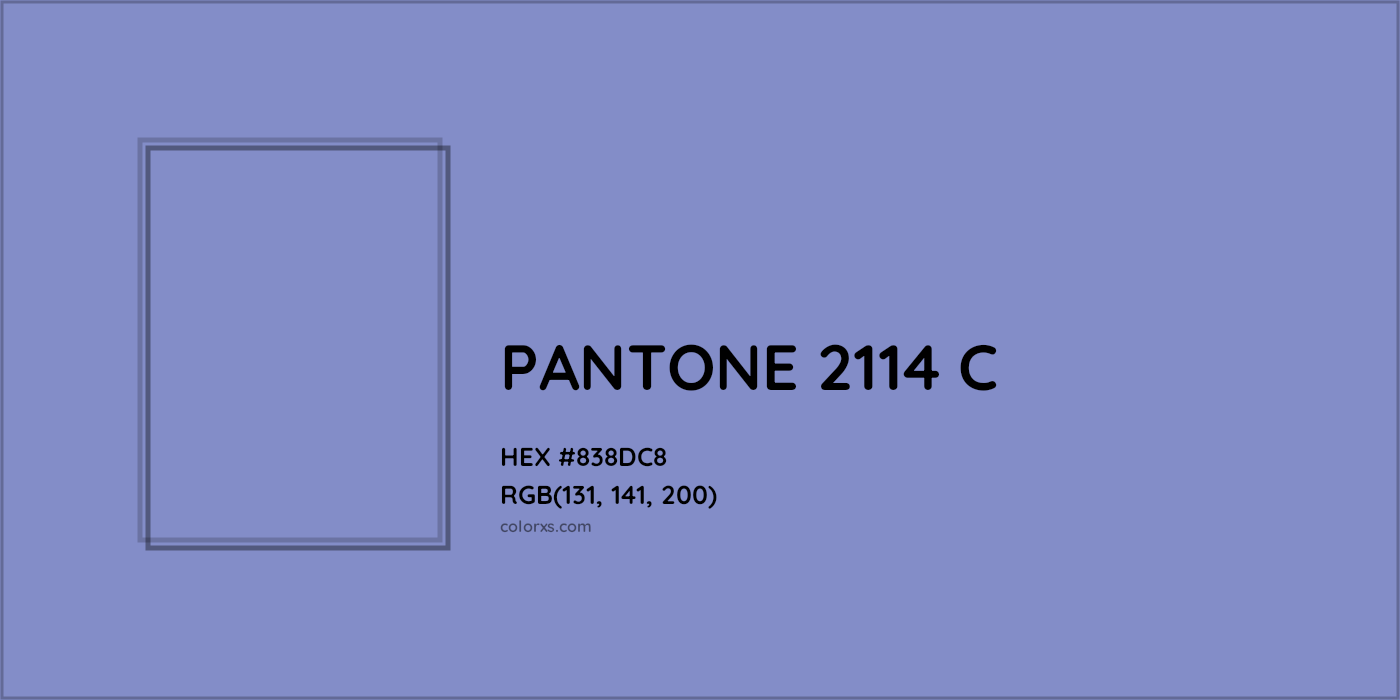 HEX #838DC8 PANTONE 2114 C CMS Pantone PMS - Color Code