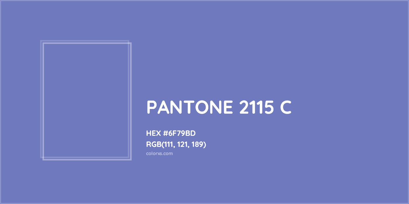 HEX #6F79BD PANTONE 2115 C CMS Pantone PMS - Color Code