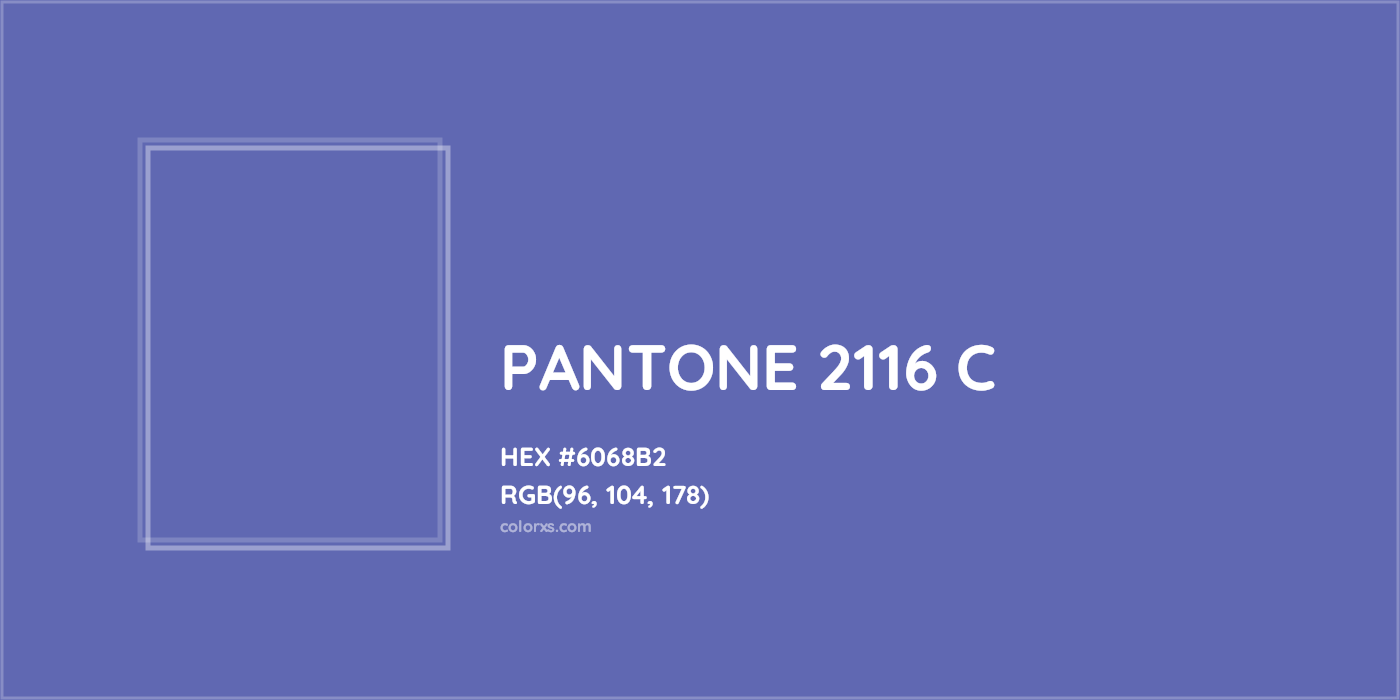HEX #6068B2 PANTONE 2116 C CMS Pantone PMS - Color Code