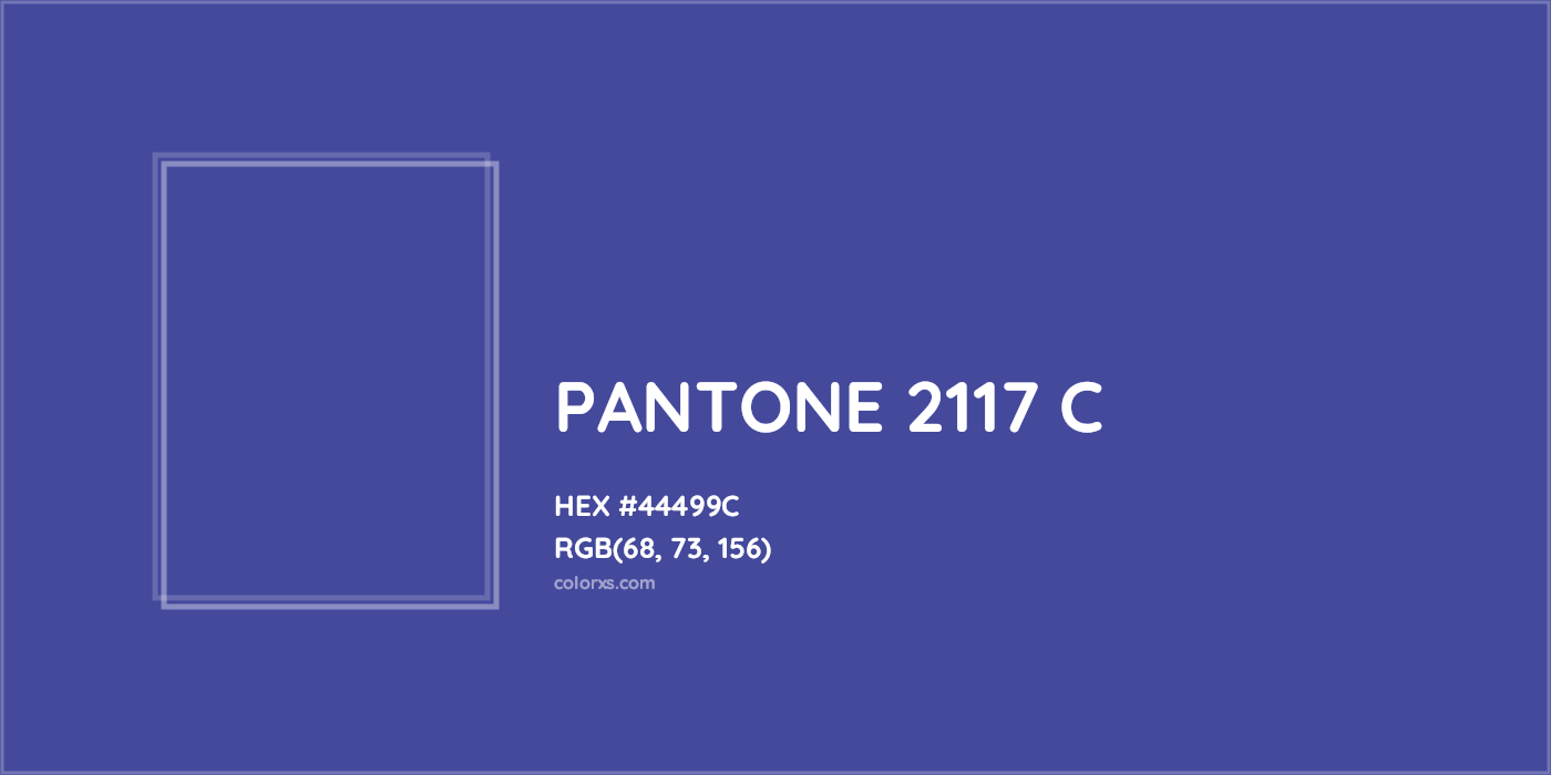 HEX #44499C PANTONE 2117 C CMS Pantone PMS - Color Code