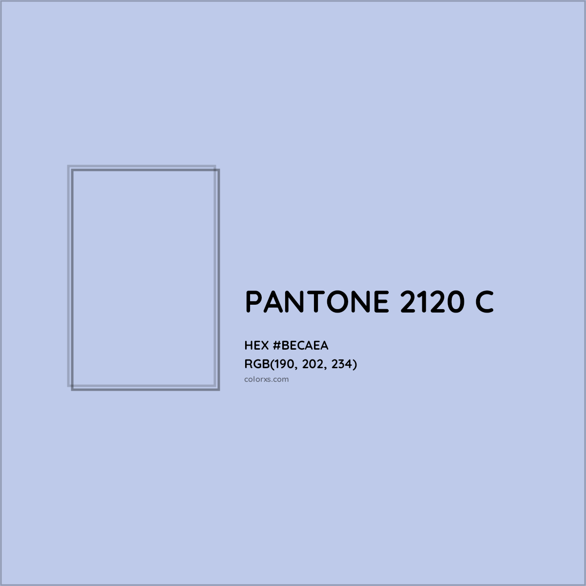 HEX #BECAEA PANTONE 2120 C CMS Pantone PMS - Color Code