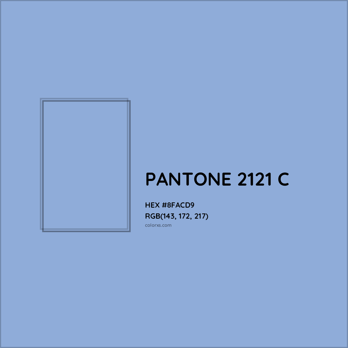 HEX #8FACD9 PANTONE 2121 C CMS Pantone PMS - Color Code