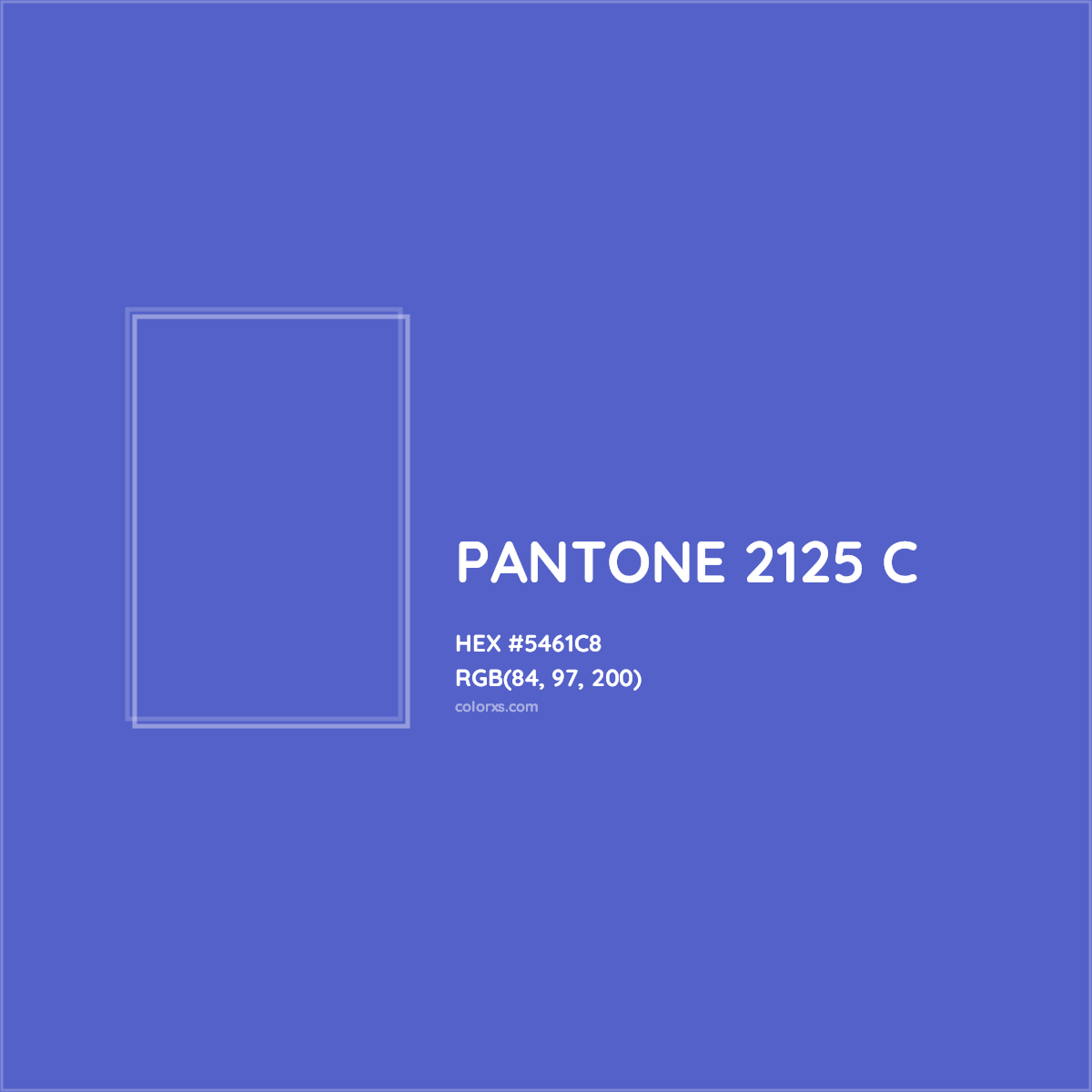 HEX #5461C8 PANTONE 2125 C CMS Pantone PMS - Color Code
