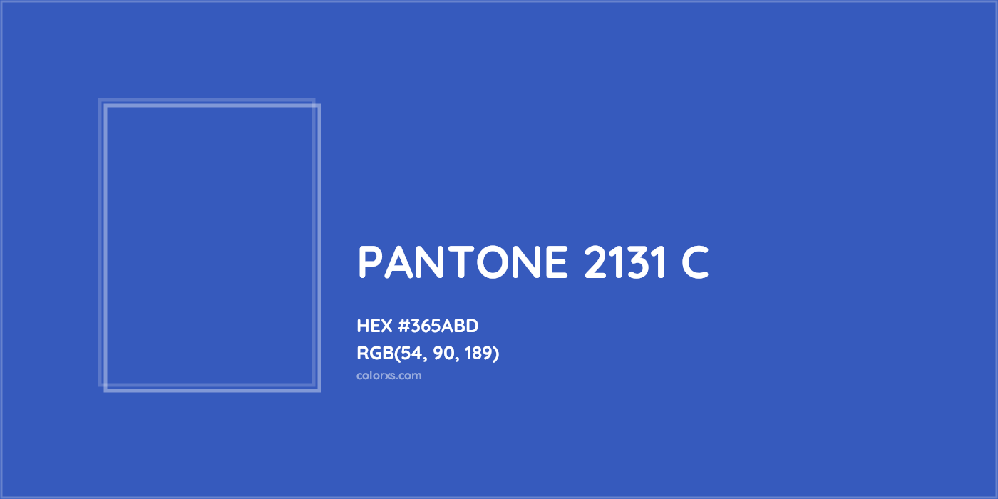 HEX #365ABD PANTONE 2131 C CMS Pantone PMS - Color Code
