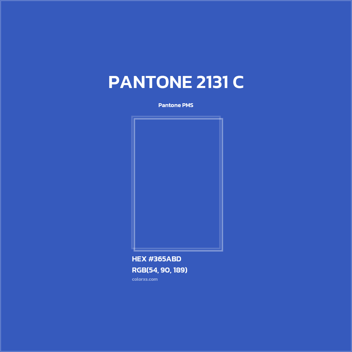 HEX #365ABD PANTONE 2131 C CMS Pantone PMS - Color Code