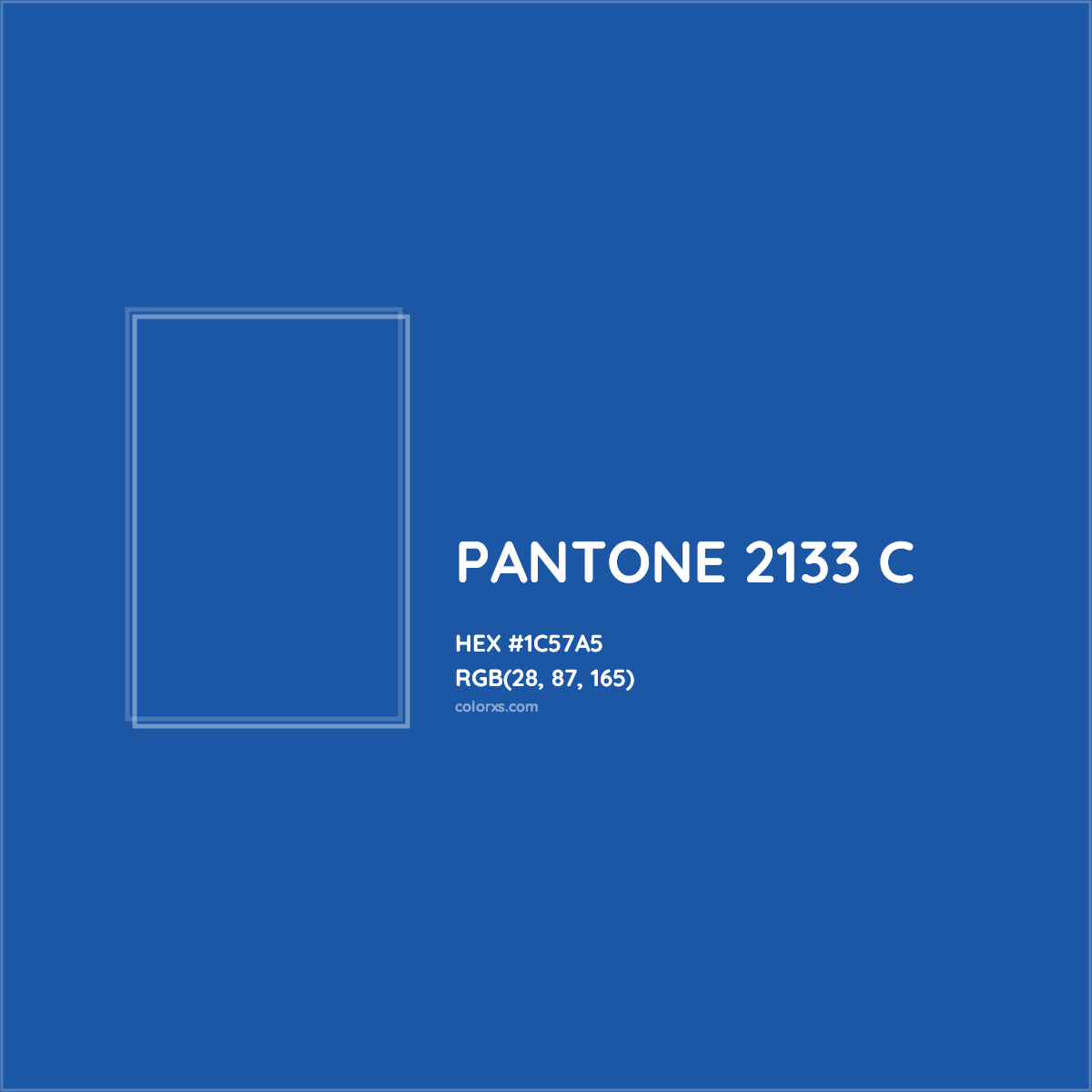 HEX #1C57A5 PANTONE 2133 C CMS Pantone PMS - Color Code