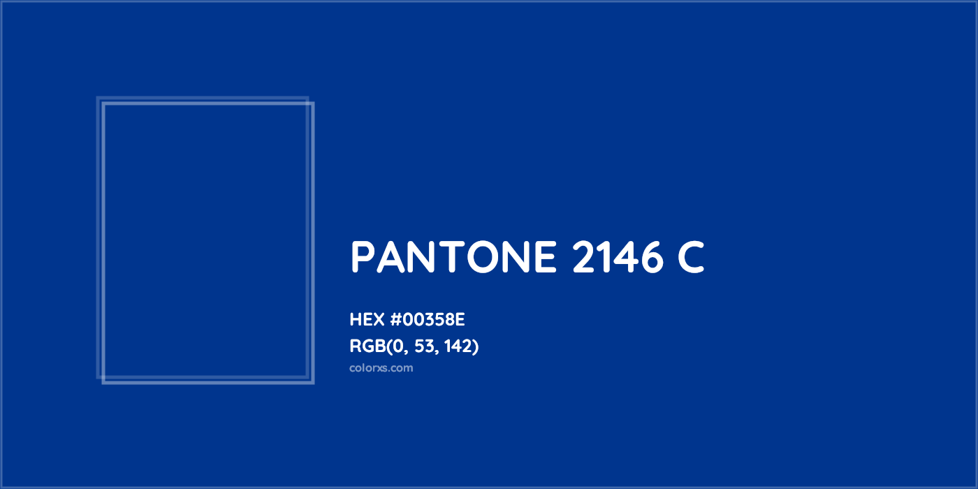 HEX #00358E PANTONE 2146 C CMS Pantone PMS - Color Code