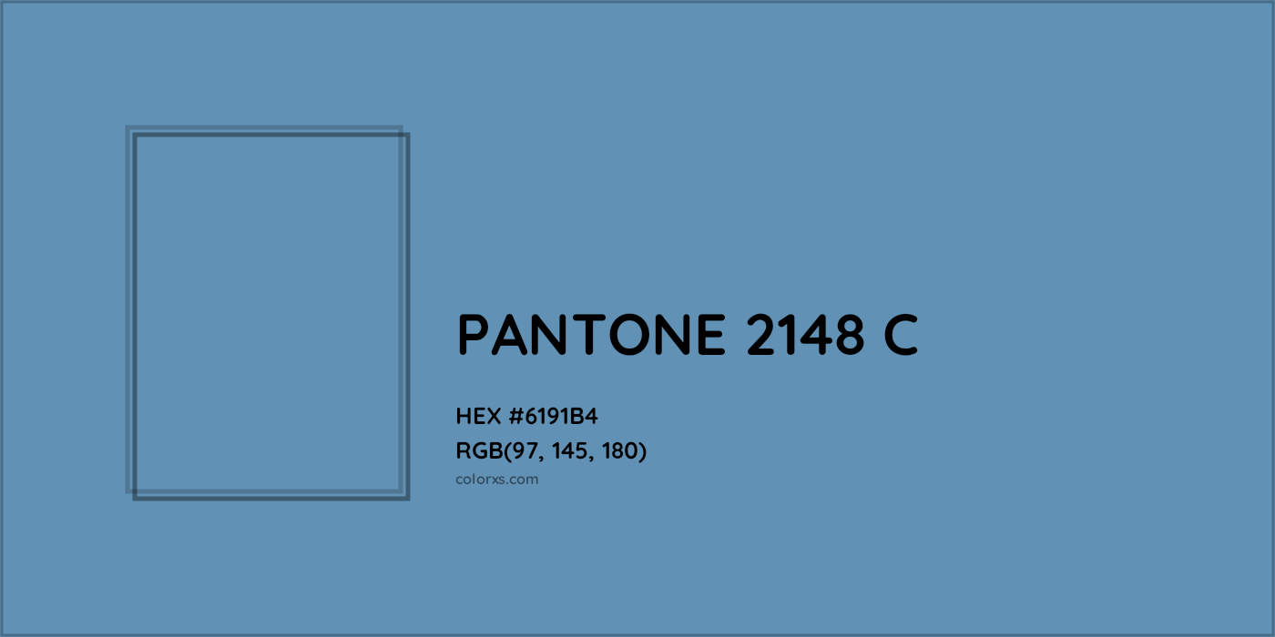 HEX #6191B4 PANTONE 2148 C CMS Pantone PMS - Color Code