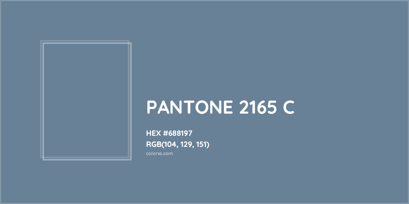 HEX #688197 PANTONE 2165 C CMS Pantone PMS - Color Code