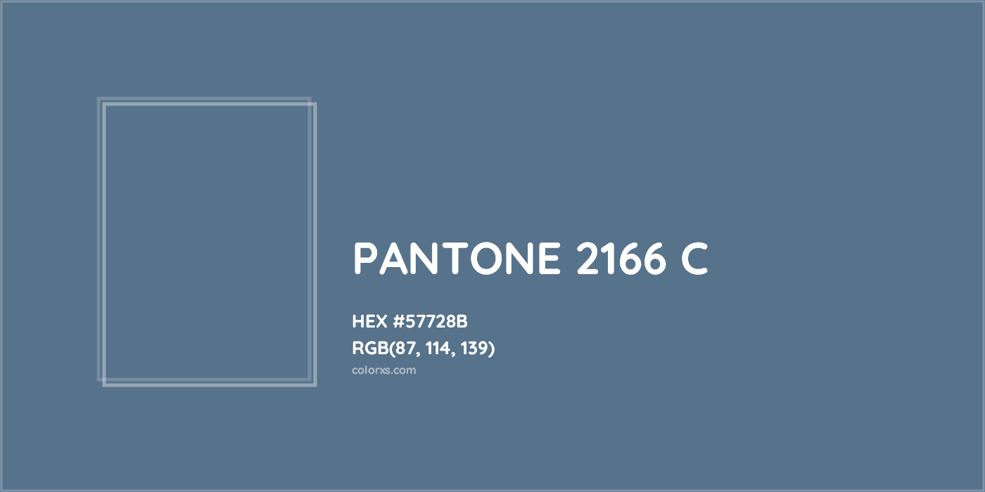 HEX #57728B PANTONE 2166 C CMS Pantone PMS - Color Code