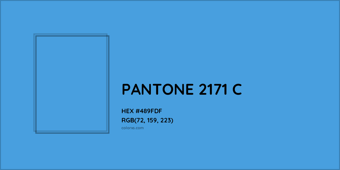 HEX #489FDF PANTONE 2171 C CMS Pantone PMS - Color Code