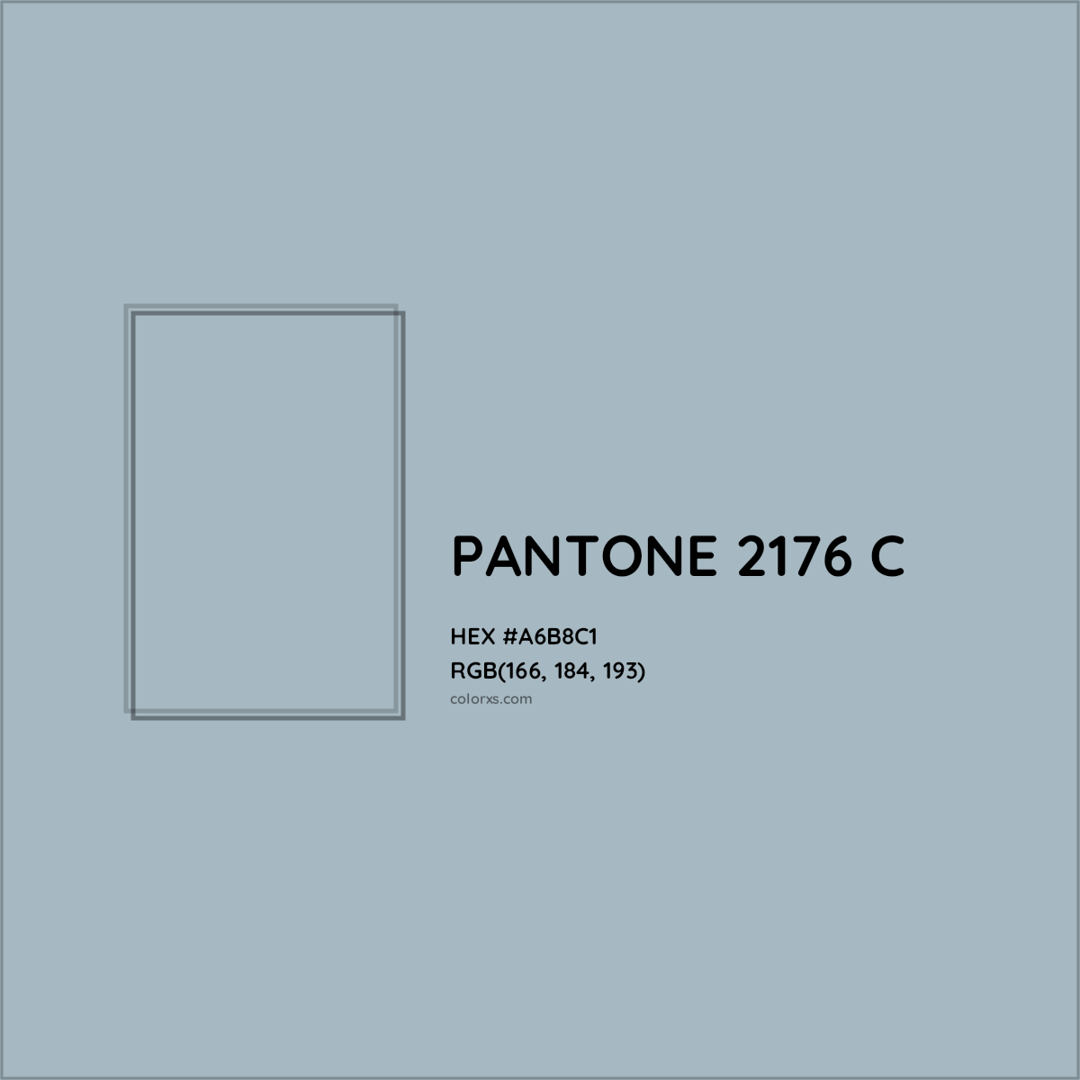 HEX #A6B8C1 PANTONE 2176 C CMS Pantone PMS - Color Code