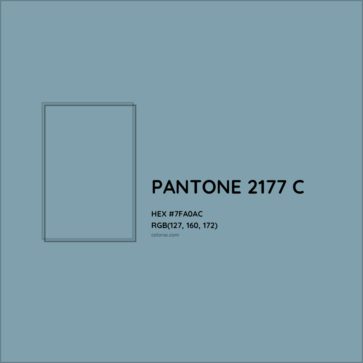 HEX #7FA0AC PANTONE 2177 C CMS Pantone PMS - Color Code