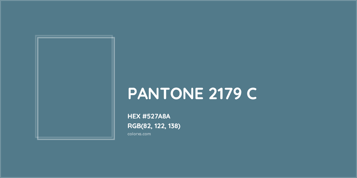 HEX #527A8A PANTONE 2179 C CMS Pantone PMS - Color Code