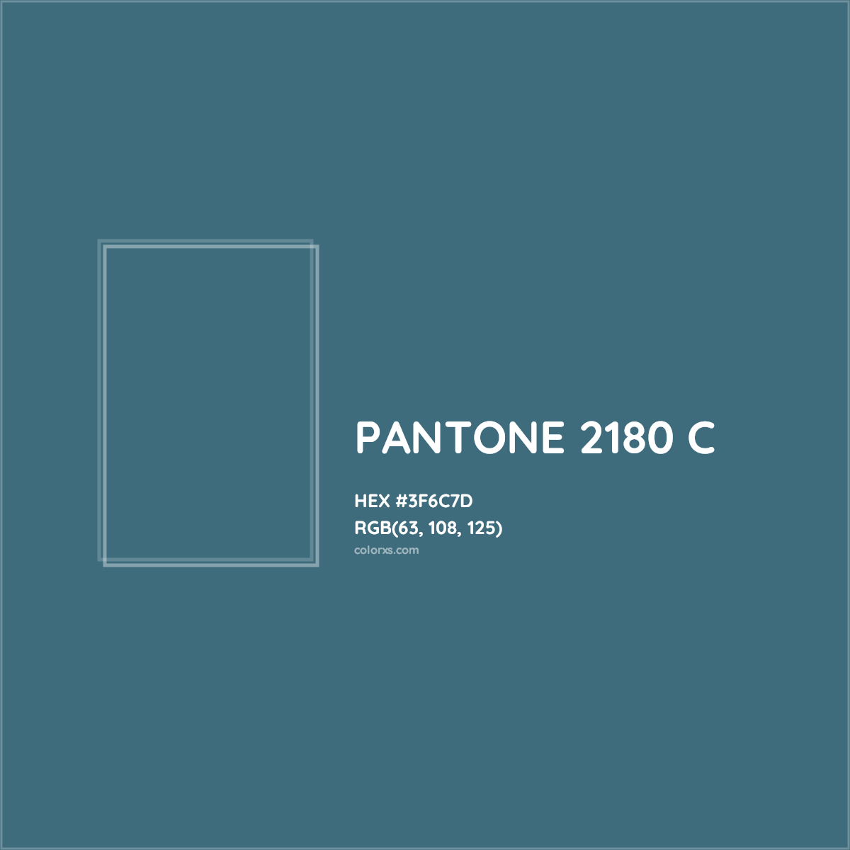 HEX #3F6C7D PANTONE 2180 C CMS Pantone PMS - Color Code