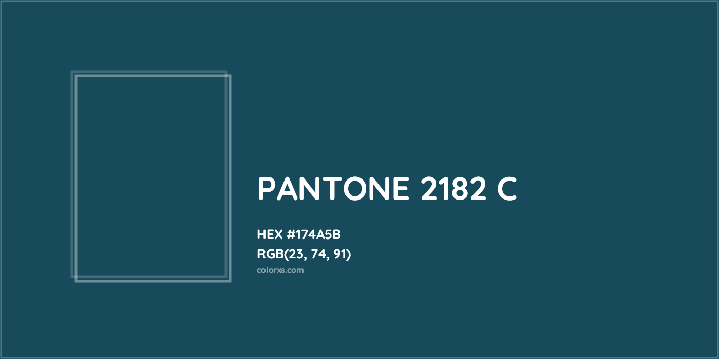 HEX #174A5B PANTONE 2182 C CMS Pantone PMS - Color Code