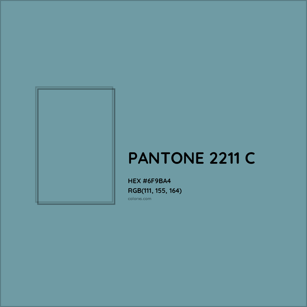 HEX #6F9BA4 PANTONE 2211 C CMS Pantone PMS - Color Code