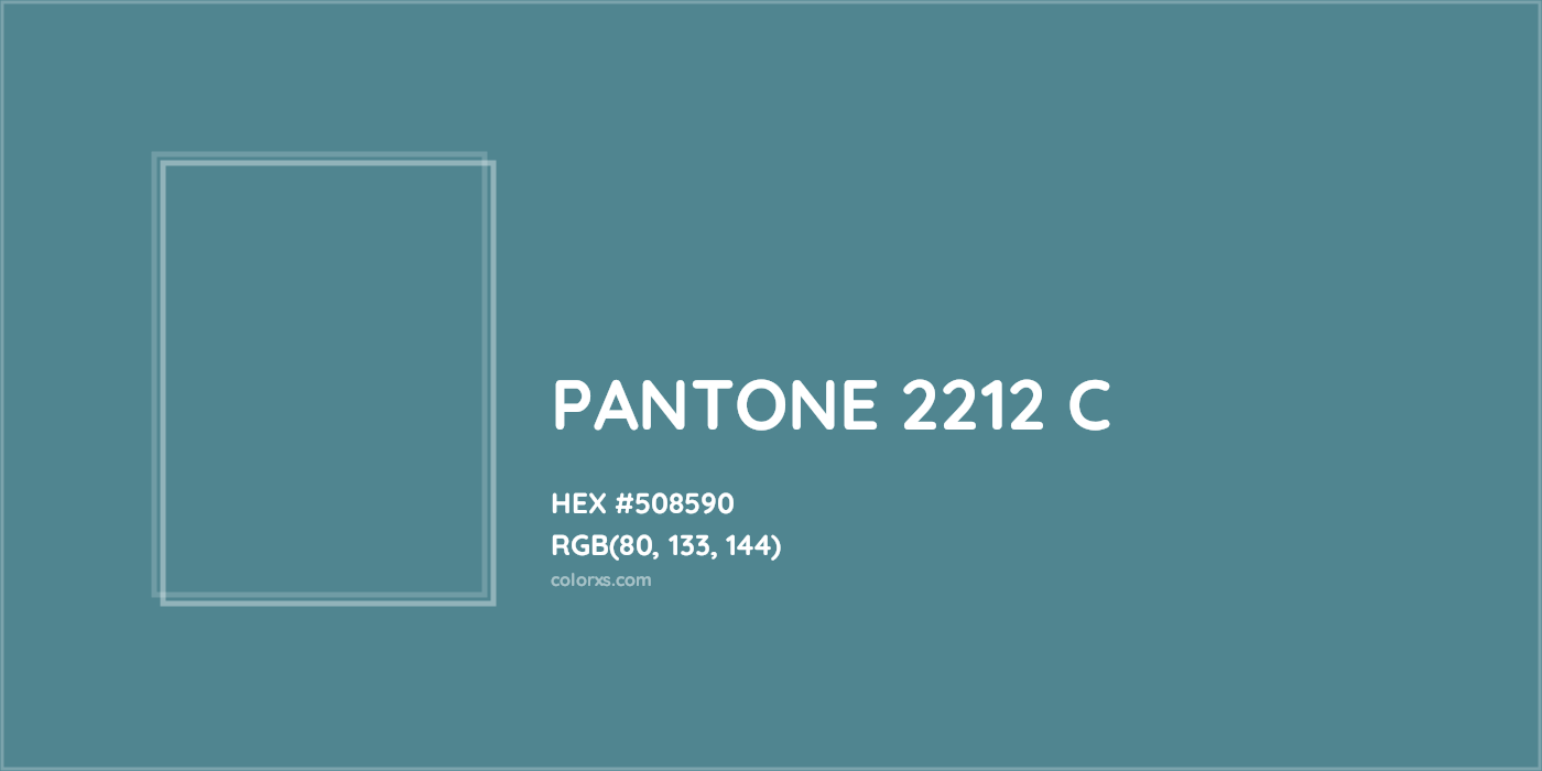 HEX #508590 PANTONE 2212 C CMS Pantone PMS - Color Code