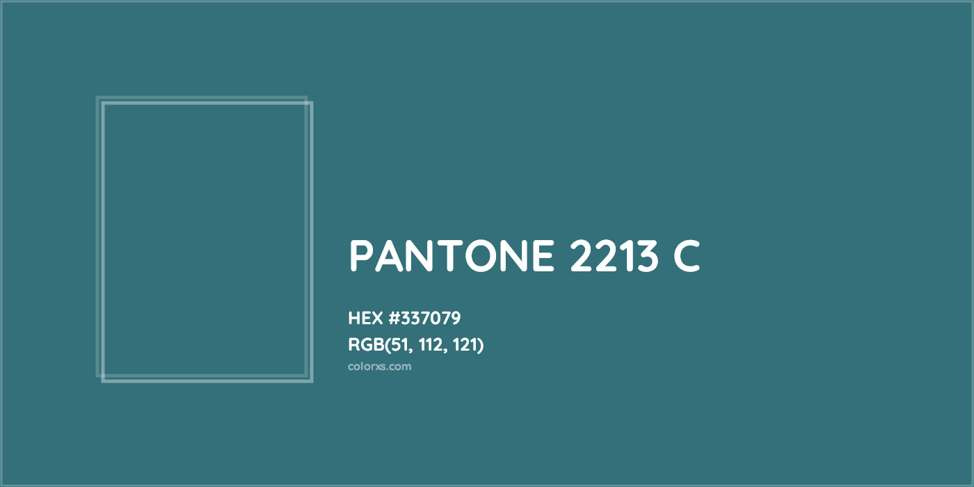 HEX #337079 PANTONE 2213 C CMS Pantone PMS - Color Code