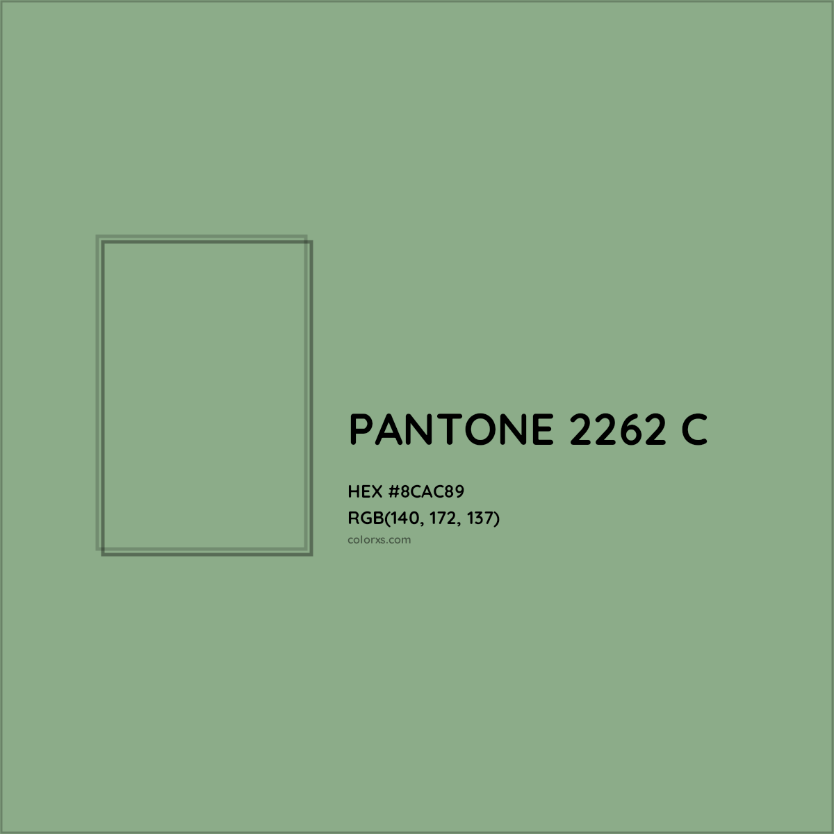 HEX #8CAC89 PANTONE 2262 C CMS Pantone PMS - Color Code