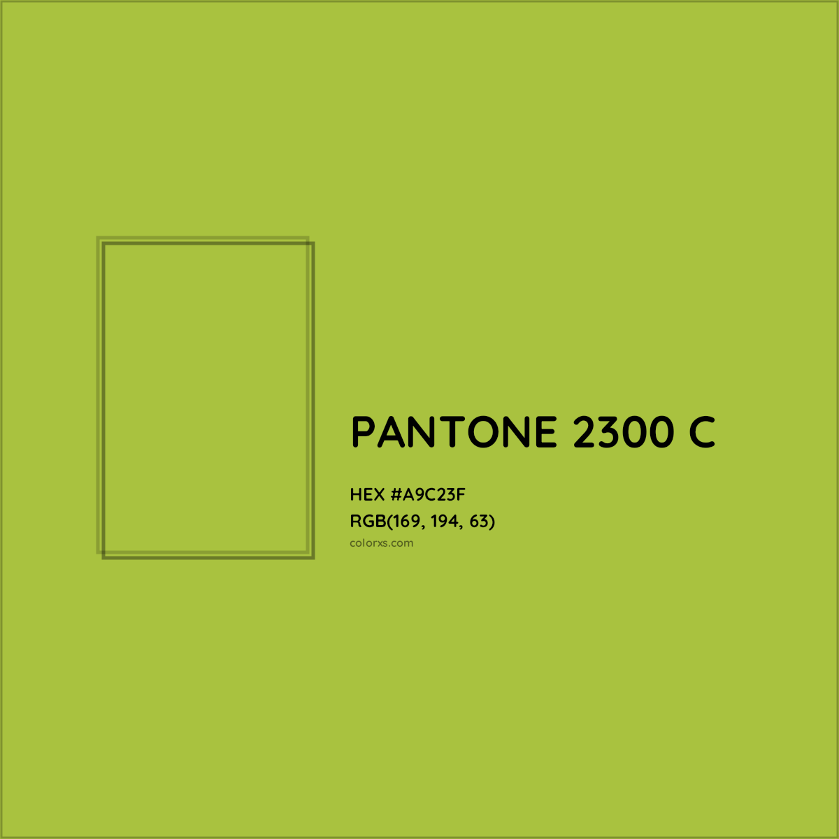 HEX #A9C23F PANTONE 2300 C CMS Pantone PMS - Color Code