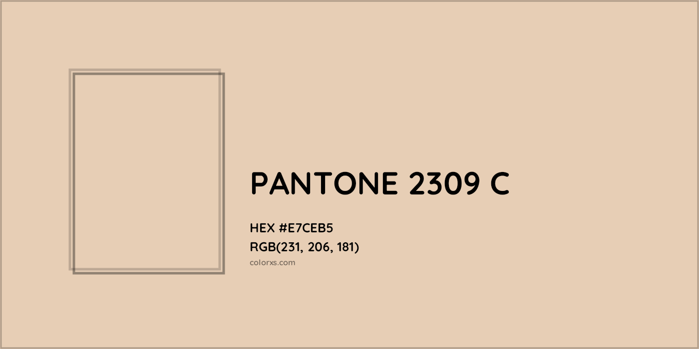 HEX #E7CEB5 PANTONE 2309 C CMS Pantone PMS - Color Code