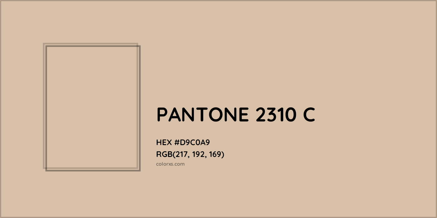 HEX #D9C0A9 PANTONE 2310 C CMS Pantone PMS - Color Code