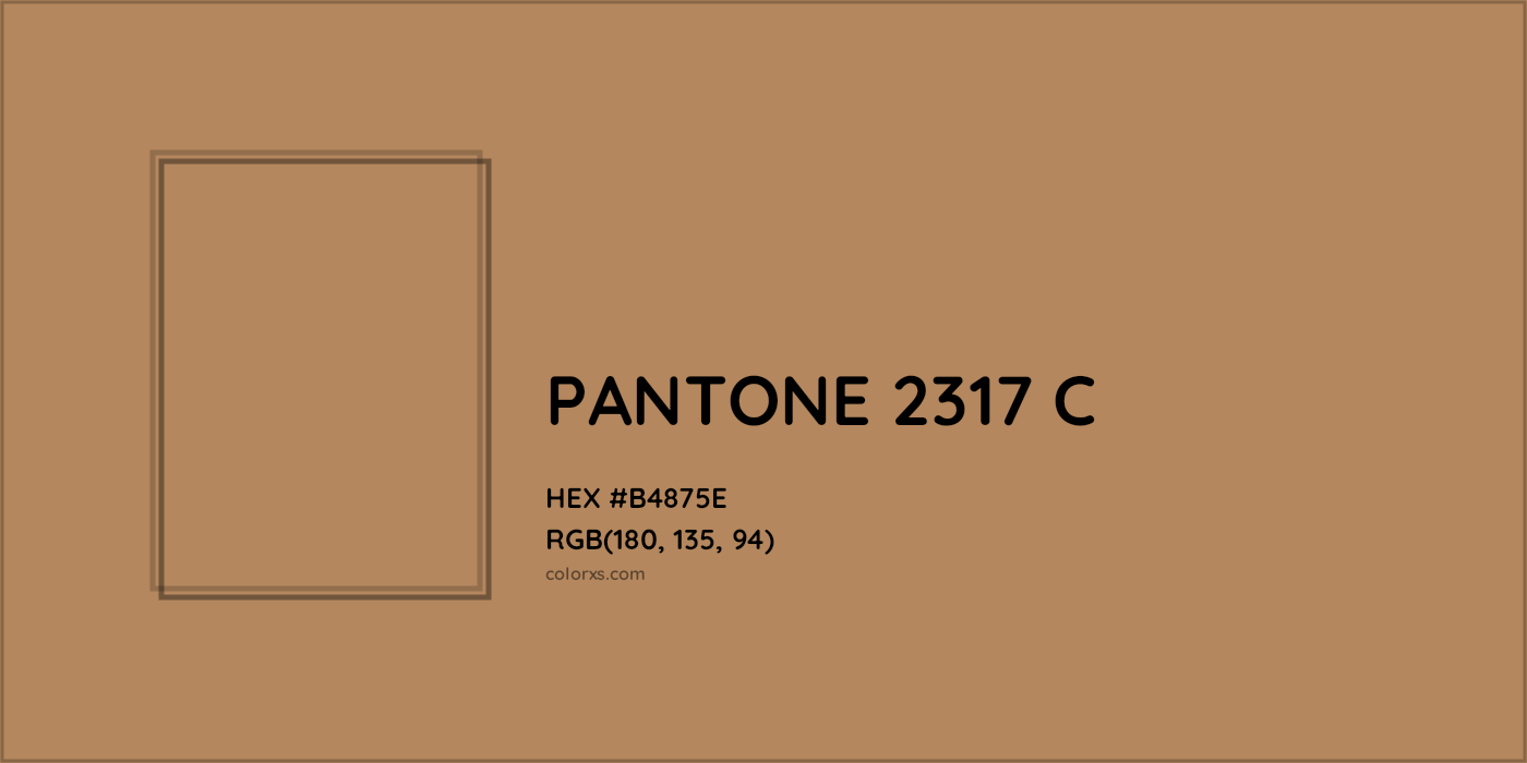 HEX #B4875E PANTONE 2317 C CMS Pantone PMS - Color Code