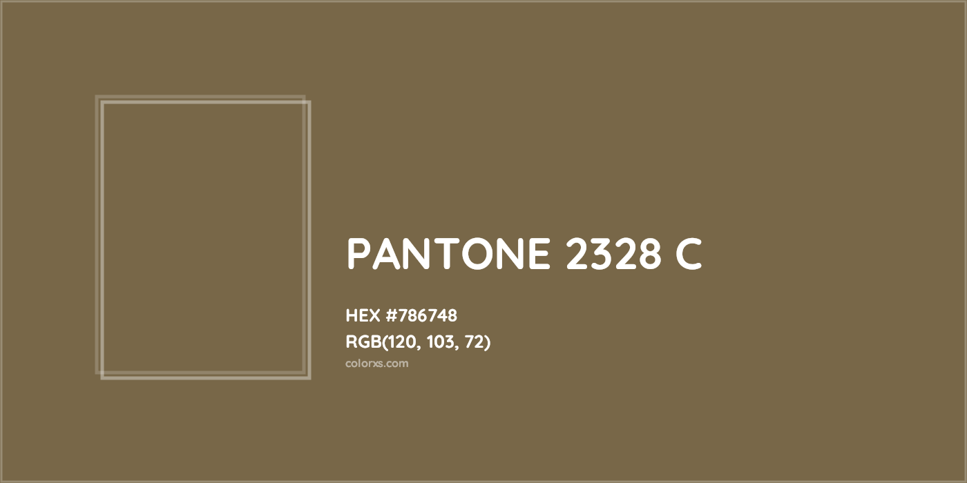 HEX #786748 PANTONE 2328 C CMS Pantone PMS - Color Code