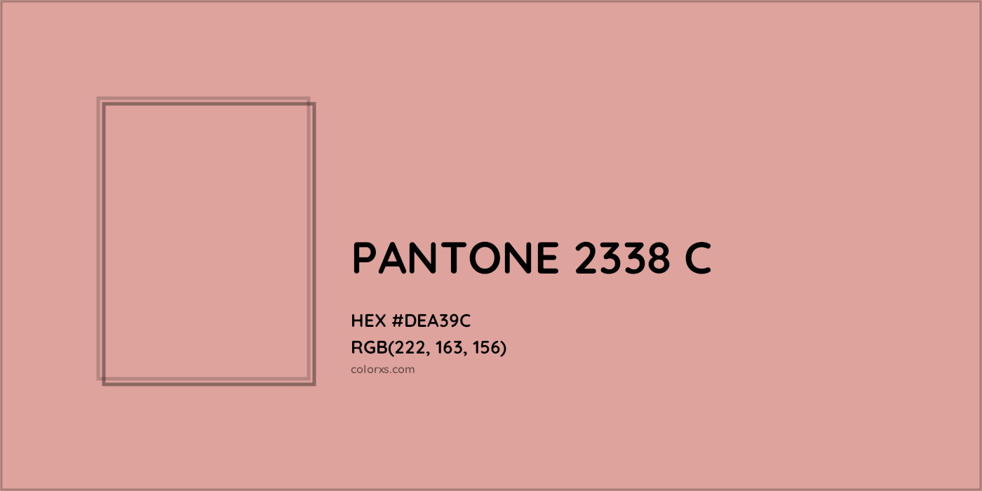 HEX #DEA39C PANTONE 2338 C CMS Pantone PMS - Color Code