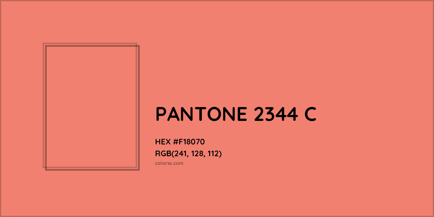 HEX #F18070 PANTONE 2344 C CMS Pantone PMS - Color Code