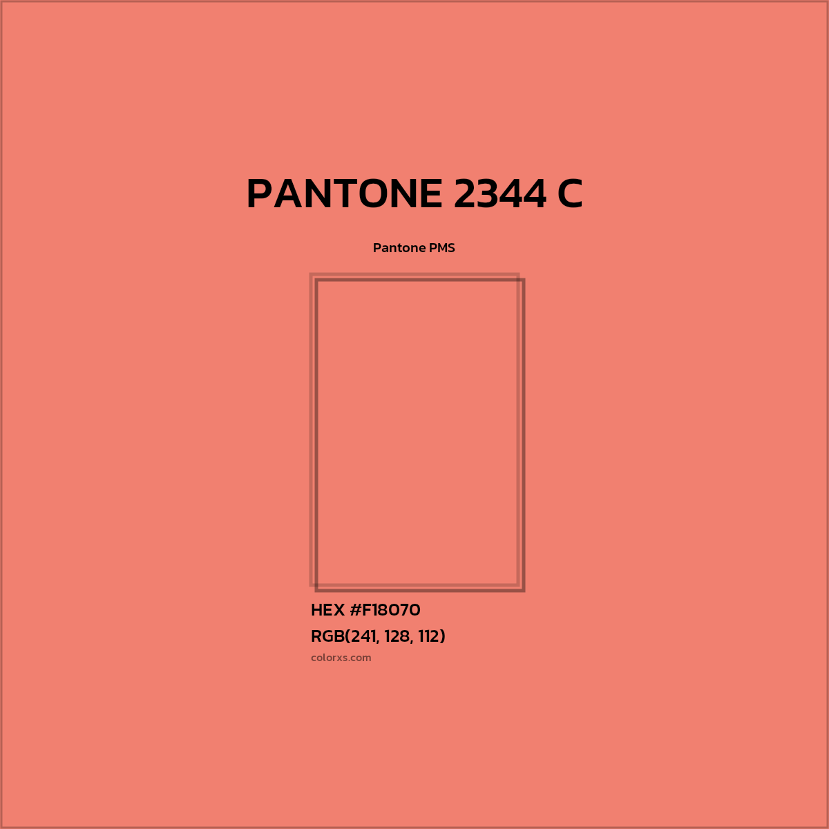 HEX #F18070 PANTONE 2344 C CMS Pantone PMS - Color Code