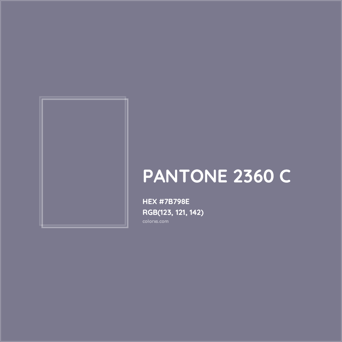 HEX #7B798E PANTONE 2360 C CMS Pantone PMS - Color Code