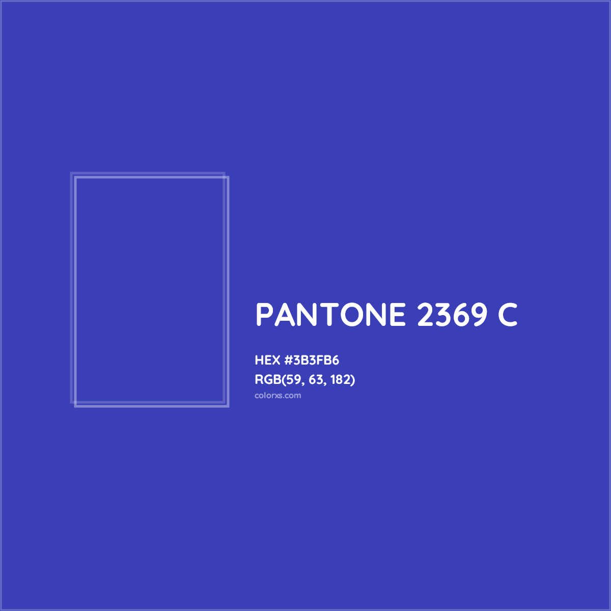 HEX #3B3FB6 PANTONE 2369 C CMS Pantone PMS - Color Code