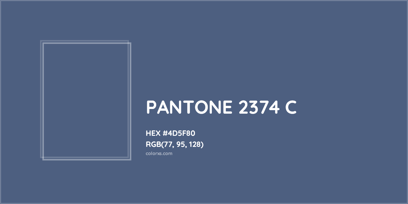 HEX #4D5F80 PANTONE 2374 C CMS Pantone PMS - Color Code