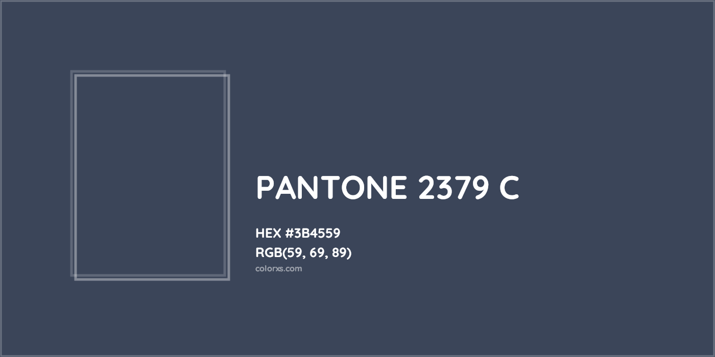 HEX #3B4559 PANTONE 2379 C CMS Pantone PMS - Color Code