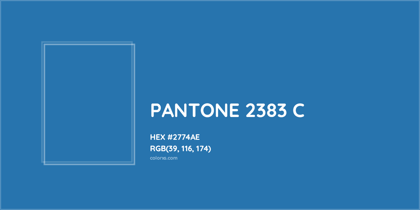 HEX #2774AE PANTONE 2383 C CMS Pantone PMS - Color Code