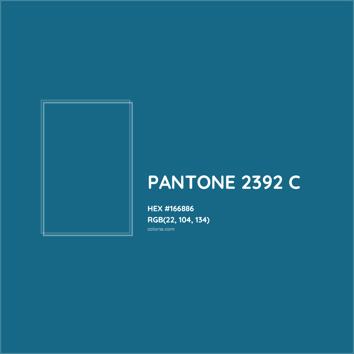 HEX #166886 PANTONE 2392 C CMS Pantone PMS - Color Code