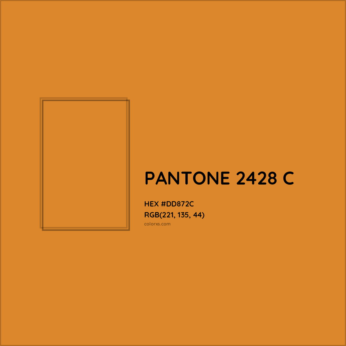HEX #DD872C PANTONE 2428 C CMS Pantone PMS - Color Code