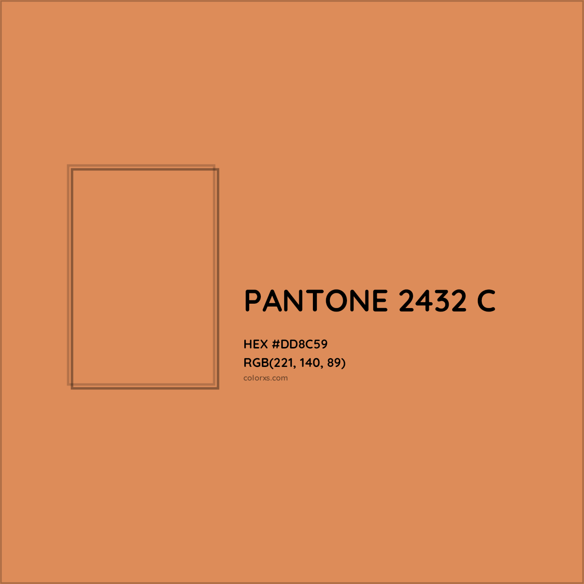 HEX #DD8C59 PANTONE 2432 C CMS Pantone PMS - Color Code